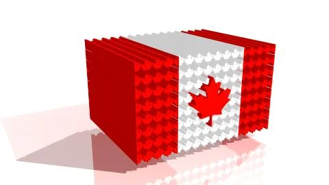 Canada flag from maple leafs Stock Illustration