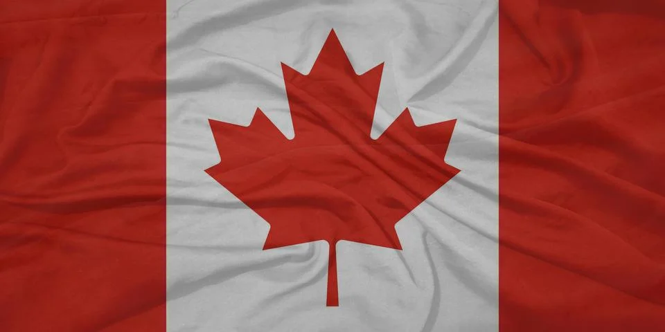 Canada Flag moving in wind イラスト素材