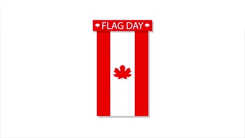 Canada flag national day vertical Stock Footage 297717252