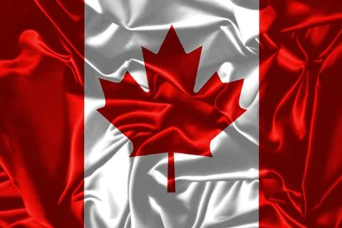 Canada flag in the old retro background effect, close up Stock Illustration