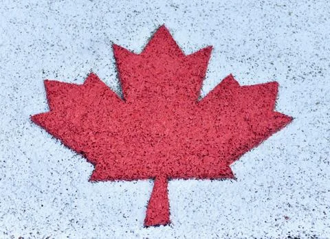 Canada flag painted on background Stock Photos