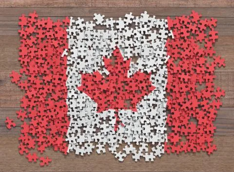 Canada Flag Puzzle Stock Illustration