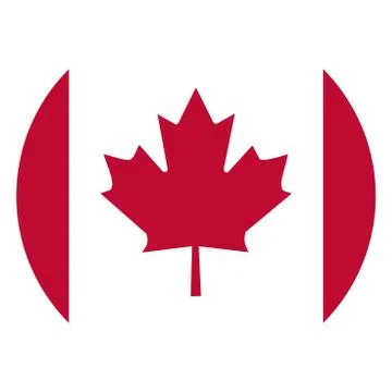 Canada flag round icon vector illustration Stock Illustration