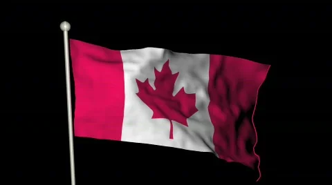 Canada flag seamless loop Video stock 591279