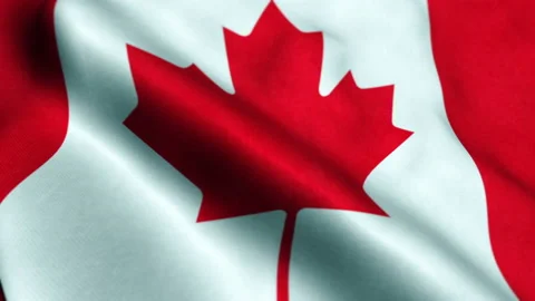Canada flag - Seamless looping Video stock 210597947