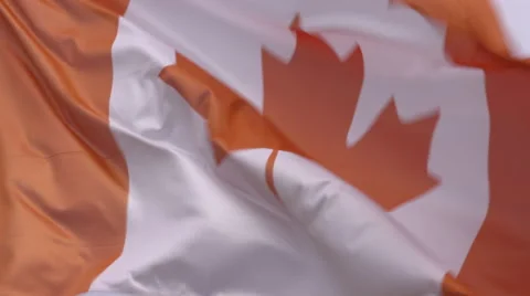 Canada flag Slow motion Видео 67254103