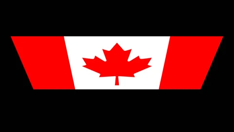 Canada flag turning vertically Stock-Footage 88354776