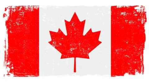 Canada Flag in Vector Format Stock Illustration