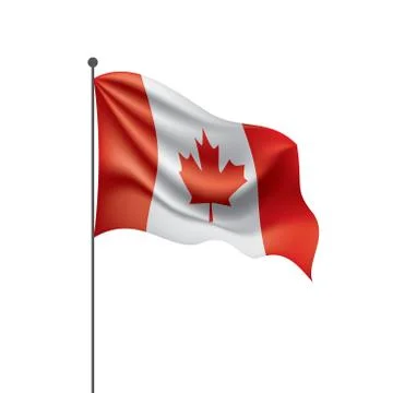 Canada flag, vector illustration on a white background Stock Illustration