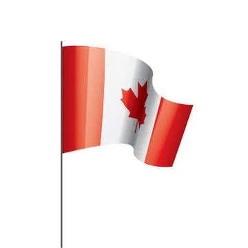 Canada flag, vector illustration on a white background Stock Illustration
