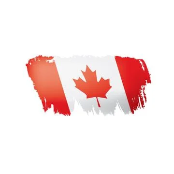 Canada flag, vector illustration on a white background Stock Illustration
