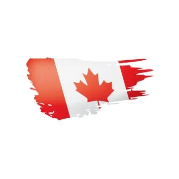 Canada flag, vector illustration on a white background Stock Illustration