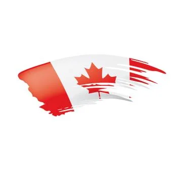 Canada flag, vector illustration on a white background Stock Illustration