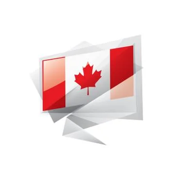 Canada flag, vector illustration on a white background Stock Illustration