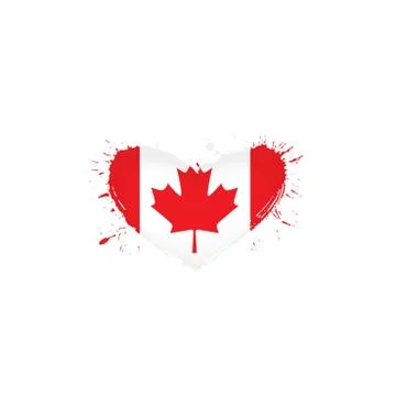 Canada flag, vector illustration on a white background Stock Illustration