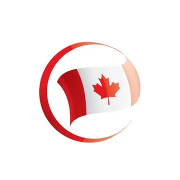 Canada flag, vector illustration on a white background Stock Illustration