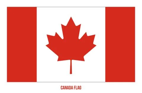Canada Flag Vector Illustration on White Background. Canada National Flag. Stock Illustration