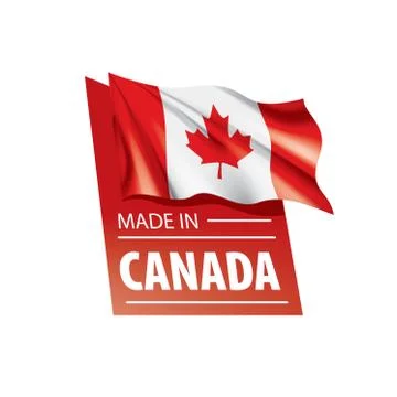 Canada flag, vector illustration on a white background Stock Illustration