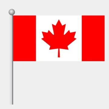 Canada flag vector template background realistic copy Stock Illustration