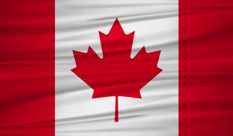 Canada flag vector. Vector flag of canada blowig in the wind. EPS 10. Stock Illustration