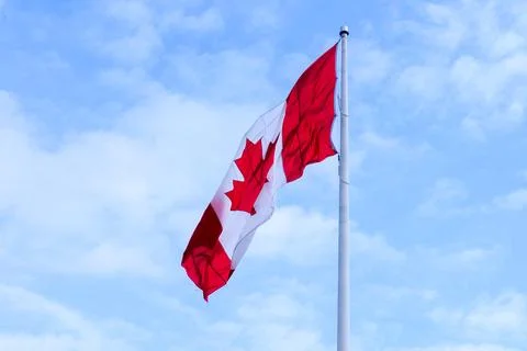 Canada flag view Stock Photos