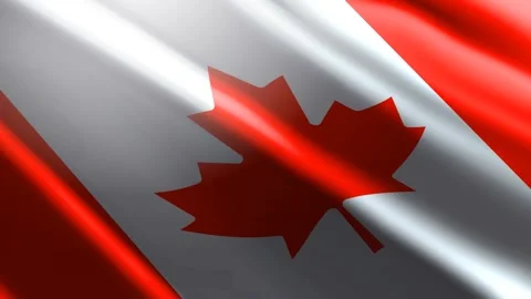 Canada Flag Wave 3d Animation Footage Ba Stock Video Pond5