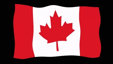 Canada Flag Wave Animated In Black Backg Stock Video Pond5