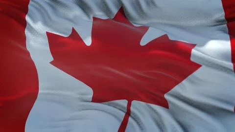 Canada Flag Waving Loop in 4k Stock Footage 115800544