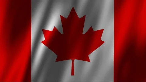 Canada Flag Waving Seamless Background | 4K Animated Loop Stock Footage 314347815