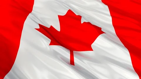 Canada flag waving. Seamless Vídeo Stock 48684144