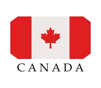 Canada flag on white background Stock Illustration