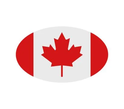 Canada flag on white background Stock Illustration