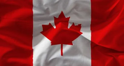 Canada flag on white background Stock Illustration