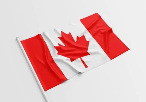 Canada Flag on White Floor Stock Photos