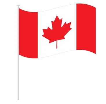 Canada flag wind Stock Illustration