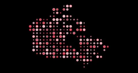 Canada Generative Animated Pattern Map | Stock Video | Pond5