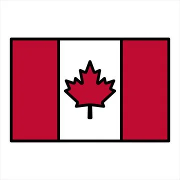 Canada glyph icon vector illustration isolated on white background Illustrazione stock