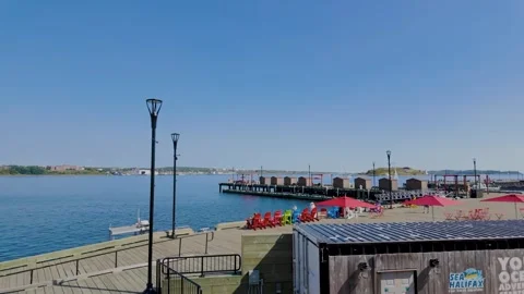 Canada Halifax, 1st September 2025: Slow motion footage of the Halifax Wate.. Stock Footage 337812939