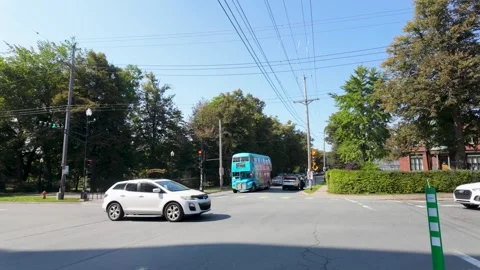 Canada Halifax, 1st September 2025: Slow motion footage of a container lorr.. Stock Footage 337812944