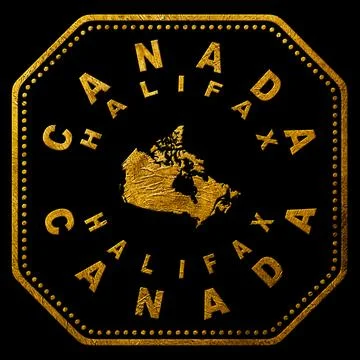 Canada Halifax Seal Map Design Illustrazione stock
