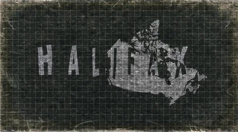 Canada Halifax Typography Map Illustrazione stock