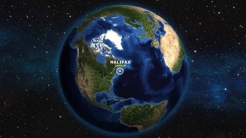CANADA HALIFAX ZOOM IN FROM SPACE Stock Footage 115543991