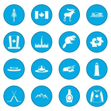 Canada icon blue Illustrazione stock