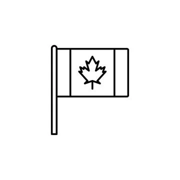 Canada icon. Element of flag icon for mobile concept and web apps. Thin line Stock-Illustration