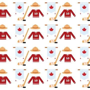 Canada icon pattern background Vector Stock Illustration