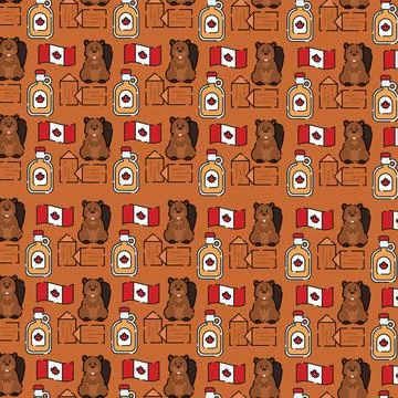 Canada icon pattern background Vector Stock Illustration