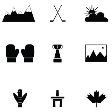 Canada icon set Illustration