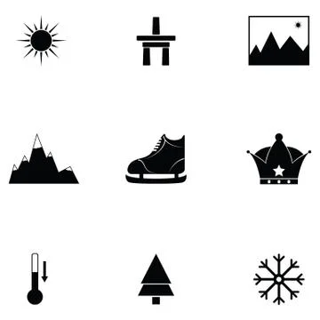 Canada icon set Illustration