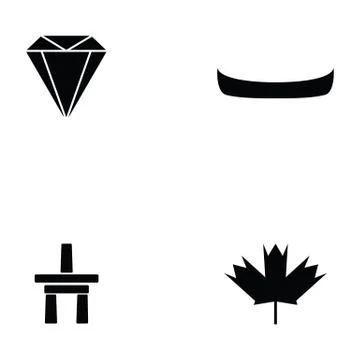 Canada icon set Illustration