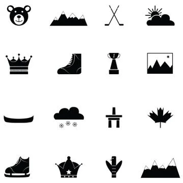 Canada icon set Illustration